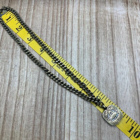 Stella & Dot Distressed Gold Tone Jezebel Pendant Necklace - Picture 7 of 8